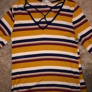 stripped long sleeve shirt